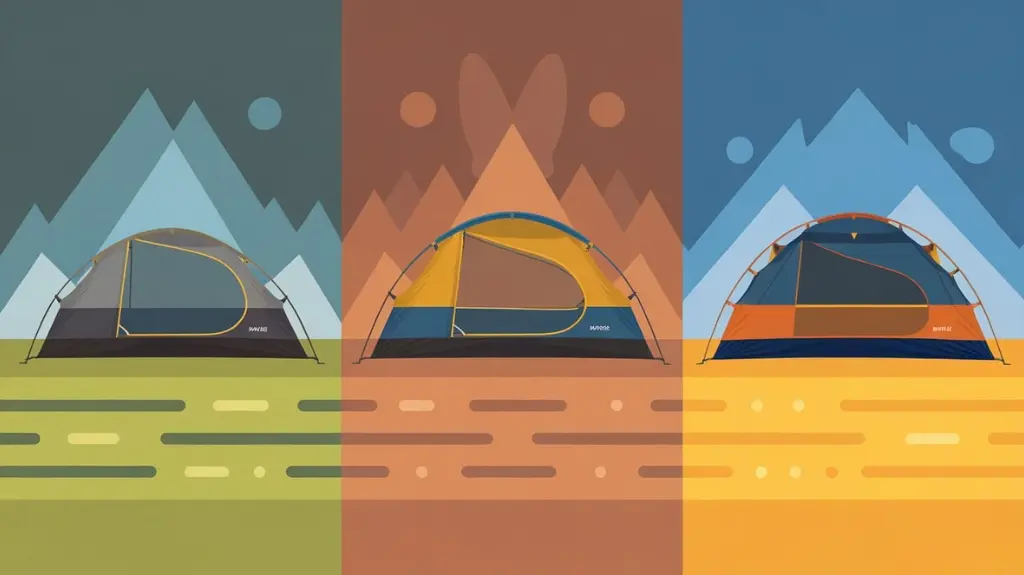 Comparison chart of three 2-person backpacking tents at different price points showing best value options