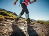 Choosing Hiking Gaiters: The Complete System & Guide A hiker's legs wearing rugged, knee-high hiking gaiters, striding confidently on a muddy mountain trail, showcasing a complete and effective footwear protection system.
