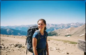 Best Women’s Hiking Packs 2025: Expert Fit & Field Test Guide A woman wearing a well-fitted women's hiking pack smiles confidently while pausing on a sunny mountain trail.