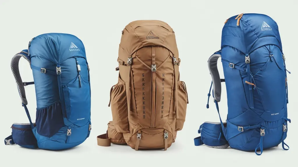 Comparison of daypack, weekend backpack, and long-trek backpack, highlighting capacities and ideal usage for each type.