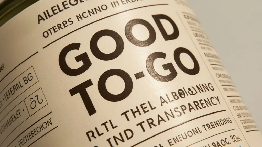 Close-up of a Good To-Go product label highlighting allergen information and ingredient transparency.