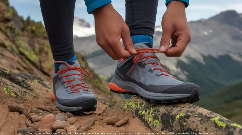 Instructional image showing best practices for using X Ultra 360 Climasalomon shoes in a hiking setting.