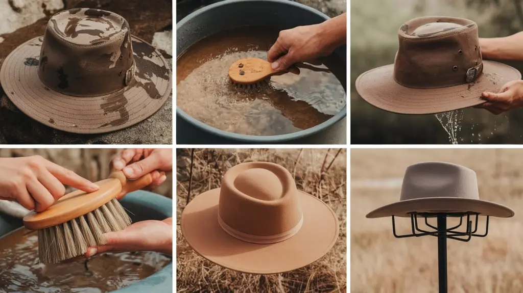 A step-by-step guide on maintaining and caring for hiking hats, including washing and storage tips.