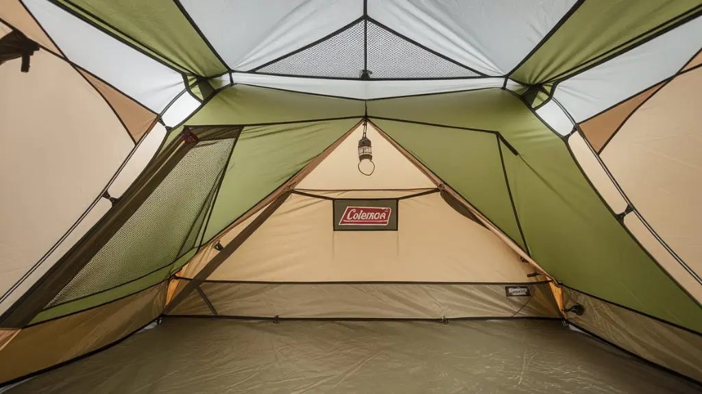 Close-up of an unfolded pop out tent, displaying unique features like poles and opening mechanisms for quick setup.