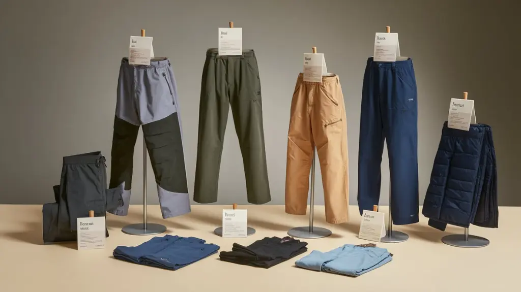 A selection of top-rated hiking men's trousers from various brands, showcasing recommended styles and features.