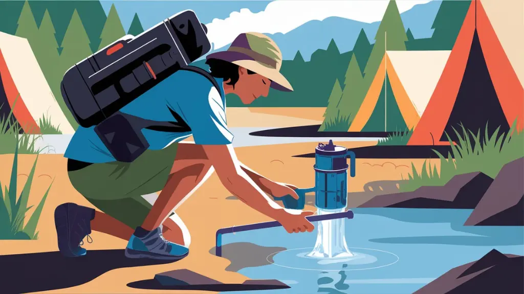 Tips for maintaining water filter purifier camping gear, including cleaning and backflushing for durability.