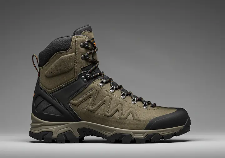 The essential features of a hiking boot, including fit, material, traction, support, and comfort