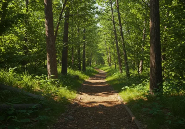 Must-see Peninsula State Park trails in 2025, a scenic hiking path surrounded by nature.