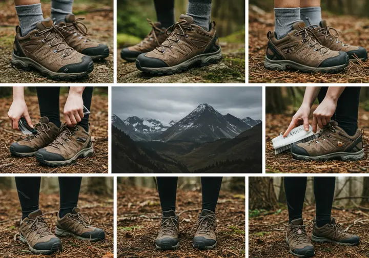 Best practices for ensuring hiking comfort, including shoe break-in and maintenance.