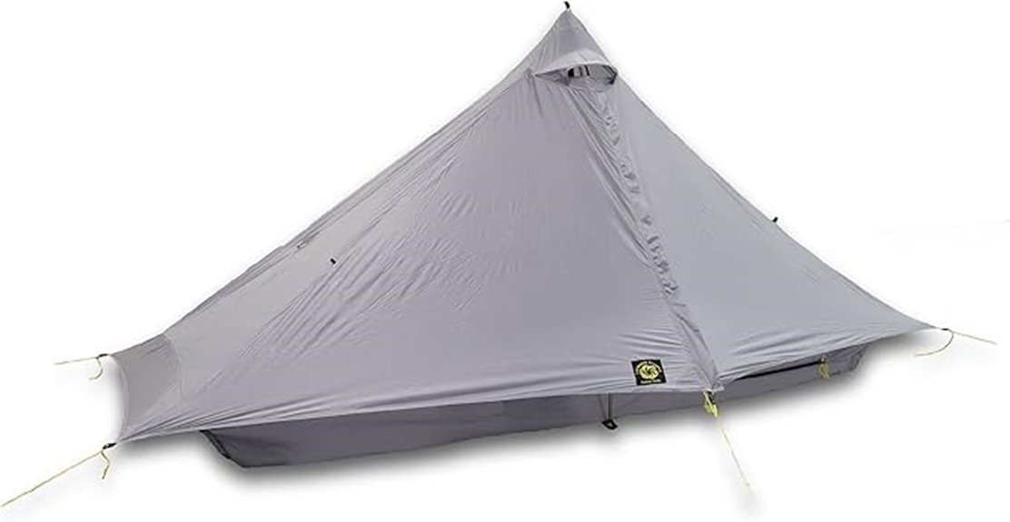 solo backpacking single pole tent