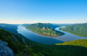 Epic Views: Storm King Mountain (Cornwall NY) Hike Epic panoramic view from Storm King Mountain, Cornwall NY, overlooking the Hudson River and Highlands, perfect for hiking.