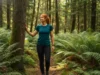 The Hiker’s Field Guide: How to Poop in the Woods A confident female hiker with red hair stands on a sunlit forest trail, looking off into the woods thoughtfully.