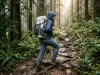 Pack Liner vs Rain Cover and the $1 Winner Hiker in light rain on a wet forest trail with a Hyperlite pack and no rain cover, pack liner vs rain cover in real use