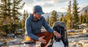 Bear Canisters vs Bags: Weight, Rules, & the Real Tradeoffs Backpacker comparing bear canister vs bear bag at High Sierra campsite