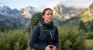 Bear Spray Holsters Reaction Time: The 2-Second Standard Hiker practicing bear spray holster reaction time draw from chest mount in wilderness