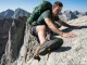 We Wrecked 7 Approach Shoes on Class 4 Scrambles Hiker edging La Sportiva TX4 Evo approach shoes on exposed class 4 granite ridgeline with heavy pack