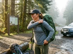 Why a Weekend Doesn’t Need a Bigger Pack Than Overnight Hiker shouldering a Gregory Zulu 55 pack at a forest trailhead deciding on volume
