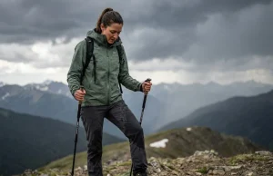 Water Resistant vs Waterproof Pants—I Picked Wrong Hiker on exposed ridge discovering water-resistant pants saturated by sideways rain during a storm