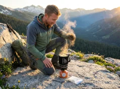 The Off-Heat Jetboil Trick Thru-Hikers Won’t Share Hiker reveals perfectly cooked off-heat pasta inside Jetboil Flash on alpine ledge