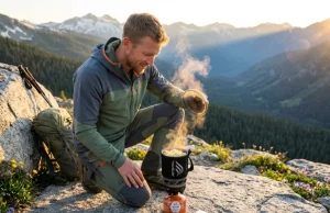 The Off-Heat Jetboil Trick Thru-Hikers Won’t Share Hiker reveals perfectly cooked off-heat pasta inside Jetboil Flash on alpine ledge