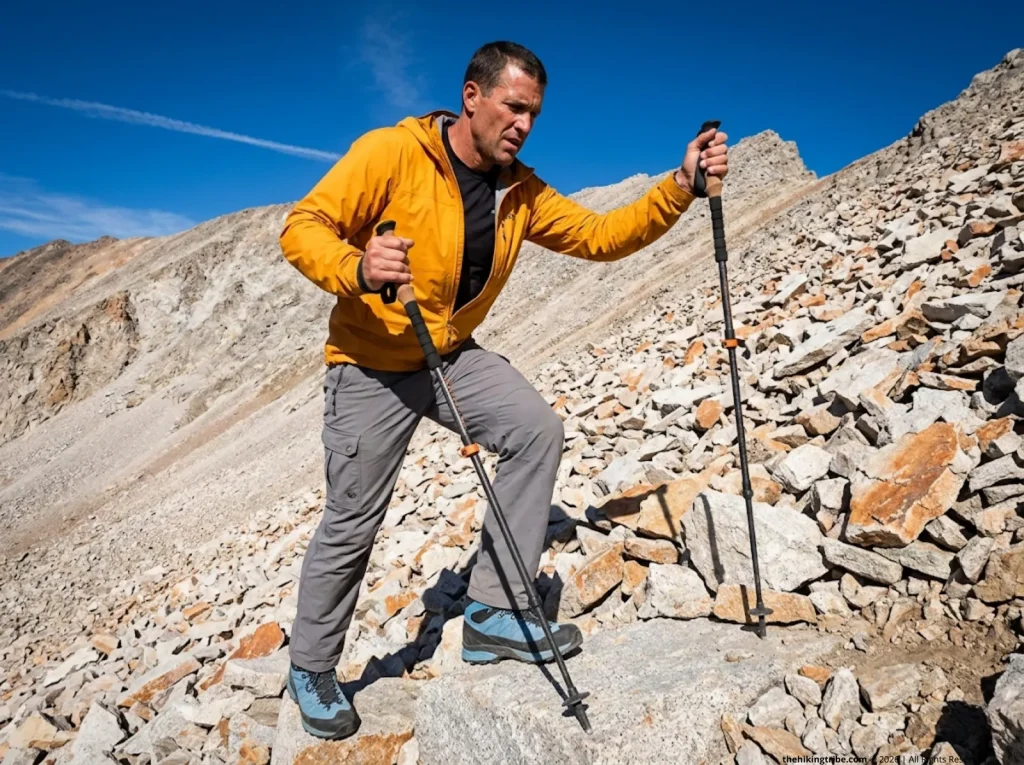 TheHikingTribe trekking pole terrain ratio uphill double pole