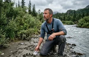 Black Bear vs Grizzly Encounter What Most Hikers Miss Backcountry guide assessing a track, knowing what to do in a black vs grizzly bear encounter