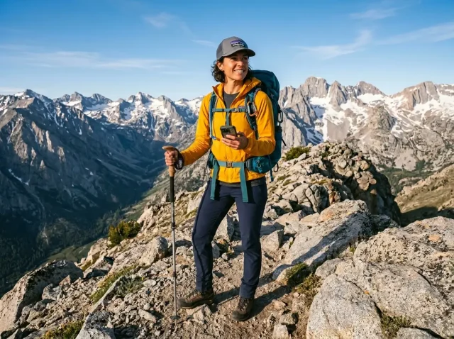 hiking-with-anxiety-tips-for-nervous-beginners Confident hiker showing practical hiking with anxiety tips for nervous beginners on the trail