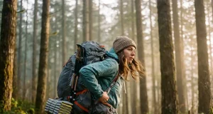 How to Attach Gear Outside Your Pack So It Never Falls Backpacker with gear lashed to the outside of a loaded Osprey pack on a forest trail