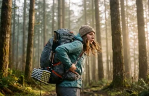 How to Attach Gear Outside Your Pack So It Never Falls Backpacker with gear lashed to the outside of a loaded Osprey pack on a forest trail