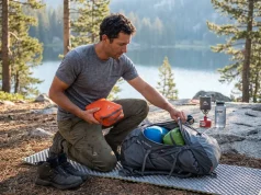 5 Packing Cube Mistakes That Wreck Your Hiking Load Hiker organizing backpack with color coded packing cubes at campsite