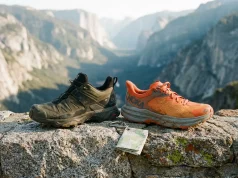 Speed Hiking Shoes vs Trail Runners Which Wins Speed hiking shoe and trail runner side by side on rocky mountain trail