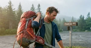 Sour-Milk Smell in Your Hiking Pack? Time to Replace It Hiker shouldering a worn Osprey Atmos AG 65 deciding whether to replace the aging hiking backpack