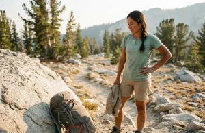 Zip Off Pants vs Roll Up After 500 Trail Miles Hiker comparing zip off pants and roll up pants on a dusty mountain trail