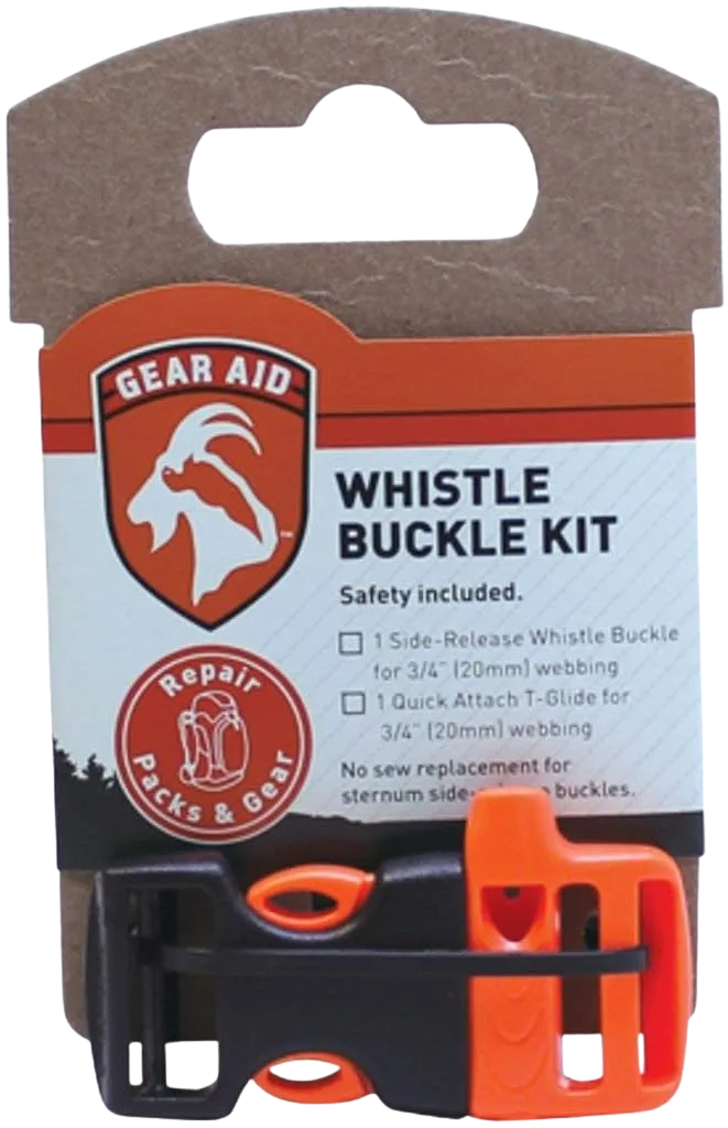 Gear Aid whistle buckle kit for 3/4 inch backpack sternum strap webbing