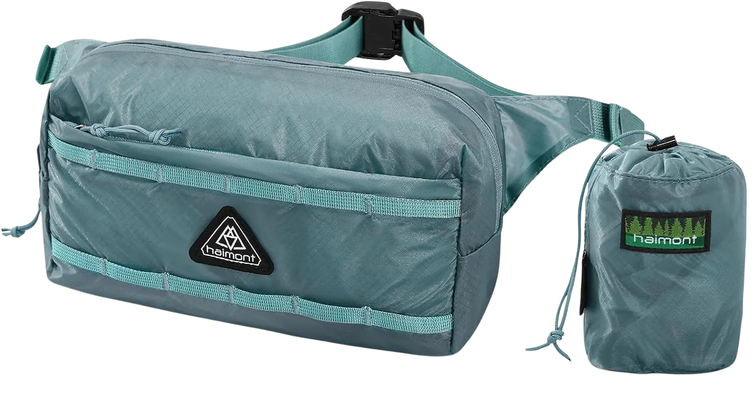 Haimont packable detachable hip bag for hiking storage