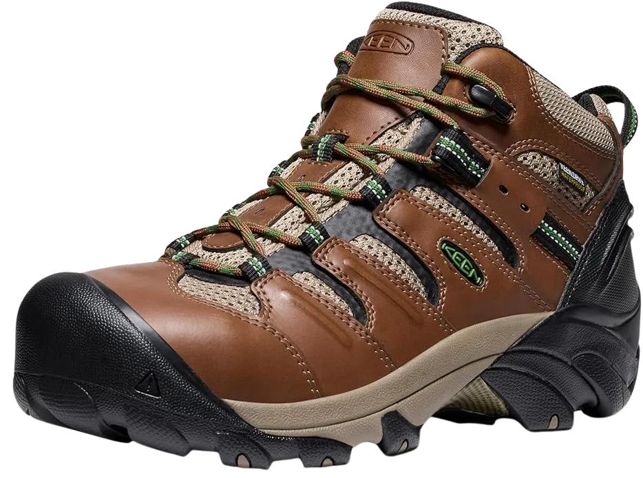 KEEN Utility Lansing Mid steel toe hiking boot for trail and work-site use