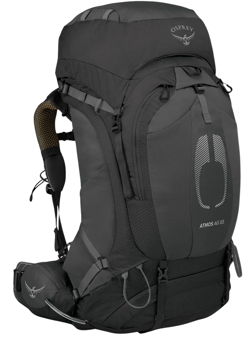 Osprey Atmos AG 65 internal-frame pack with suspended trampoline mesh back