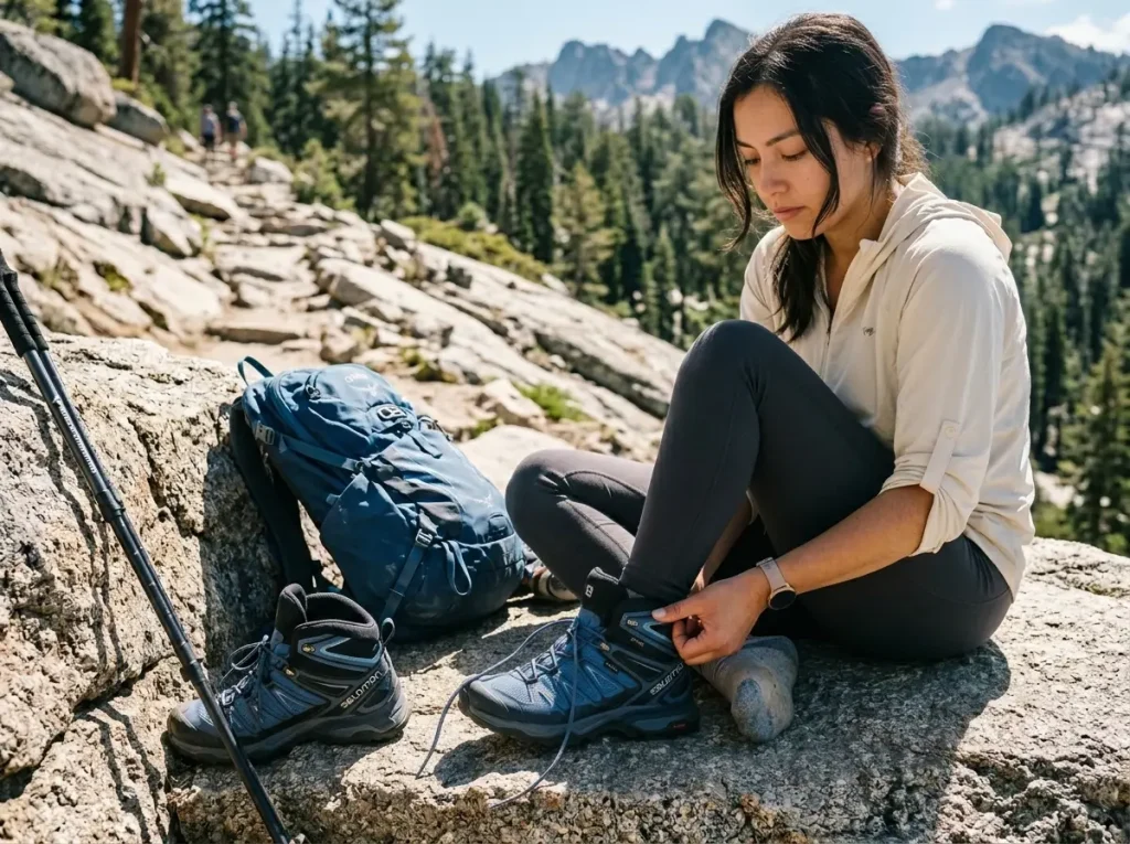 Women's specific hiking boot last geometry — Salomon X Ultra 5 women's fit comparison