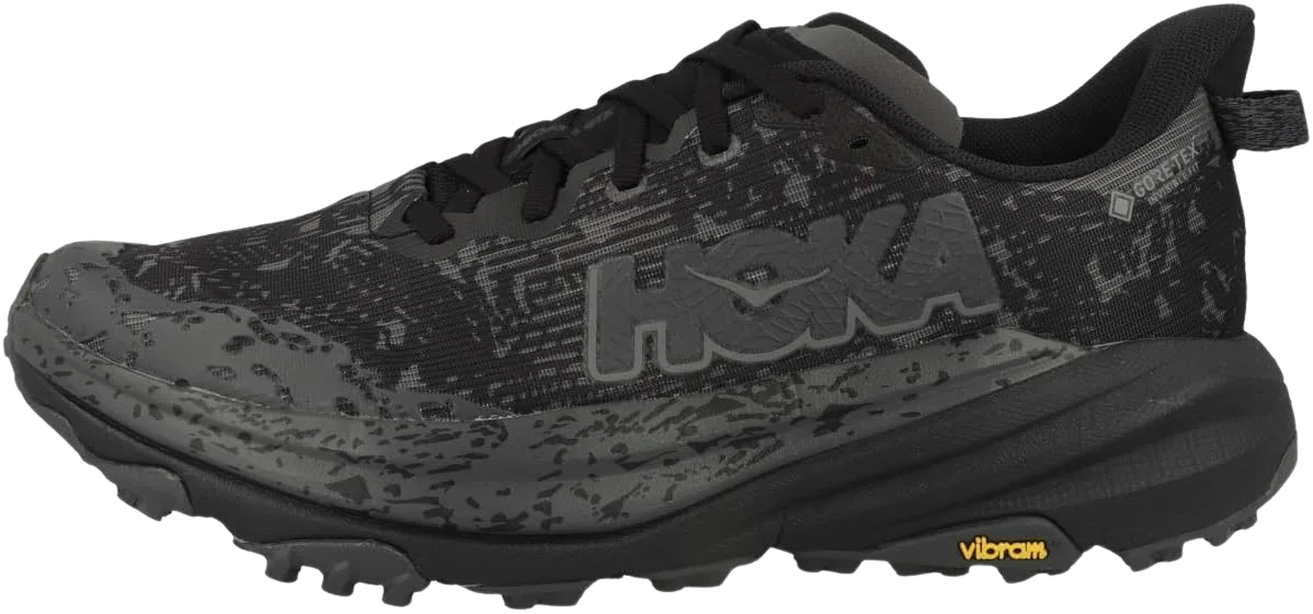 HOKA Speedgoat 6 trail running shoe for high-mileage thru-hiking days under a loaded pack