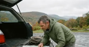 Best Hikes in New York Sorted by Range and Effort Hiker checking a paper map at a Catskills trailhead in New York before choosing a route