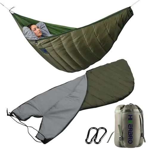 HIKERBRO 4-season hammock underquilt for insulating the underside of a backpacking hammock