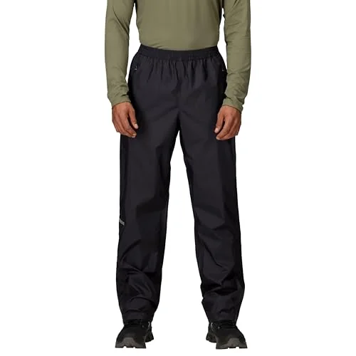 Marmot PreCip Eco Rain Pant for hiking, NanoPro 2.5L waterproof shell with side zips