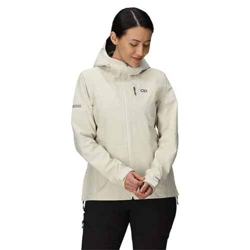 Outdoor Research Aspire 3L women's three-layer waterproof jacket for backpacking in sustained rain