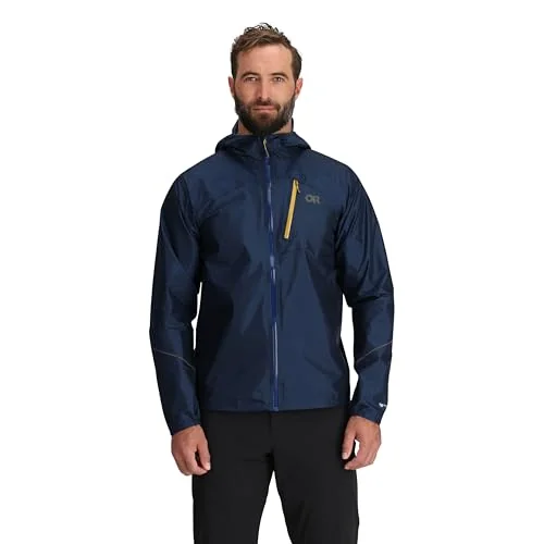 Outdoor Research Helium Rain Jacket, a packable 2.5-layer shell for day hiking and backpacking