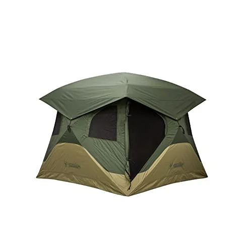 Gazelle T4 Overland Edition four-person hub tent with near-vertical walls for family car camping